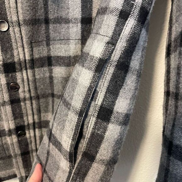 Prana Asgard Hooded Lined Flannel Shirt Charcoal Size Small - Picture 3 of 9
